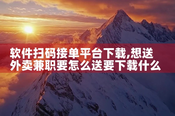 软件扫码接单平台下载
